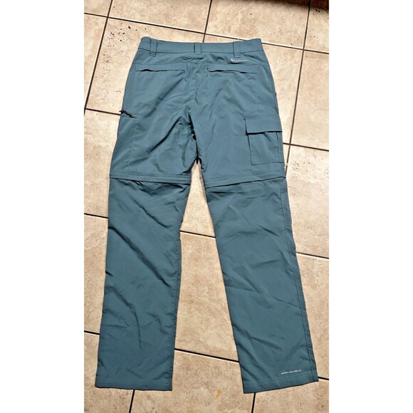 Columbia Pants Men 30x32 Convertible Shorts Blue Ripstop Hiking Camping - Picture 2 of 9